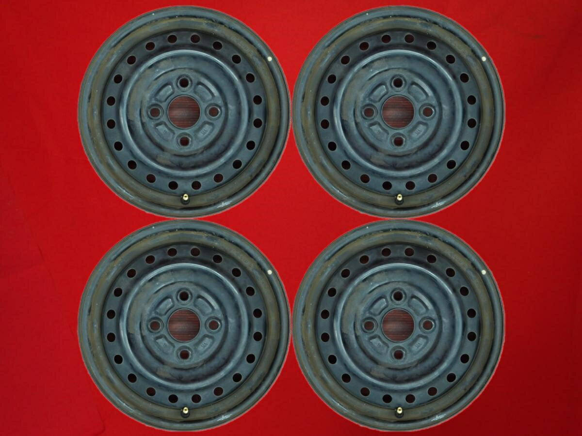 ミラ 系 純正スチールホイール(キャップ無) 4Jx13 +40 4/100 ブラック(黒色)系