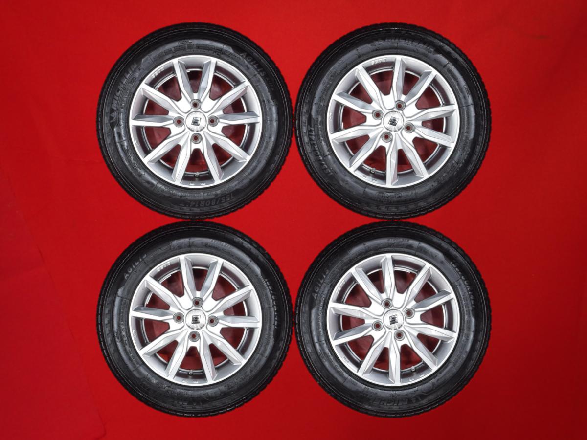 ミシュラン アジリス X-ICE MICHELIN AGILIS X-ICE 155/80R14 88/86R ザイン SX 5Jx14 +42 4/100 シルバー(銀色)系 プロボックス サクシード