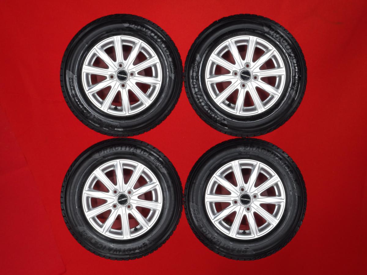 ヨコハマ PRACTIVA ICE BP02 YOKOHAMA PRACTIVA ICE BP02 185/70R14 88Q バルミナ BALMINUM KR10 5.5Jx14 +39 4/100 シルバー(銀色)系 ノート カローラ スパシオ アレックス カローラ アクシオ ノート-eパワー シビック ハイブリッド カローラ フィールダー シビック カロー