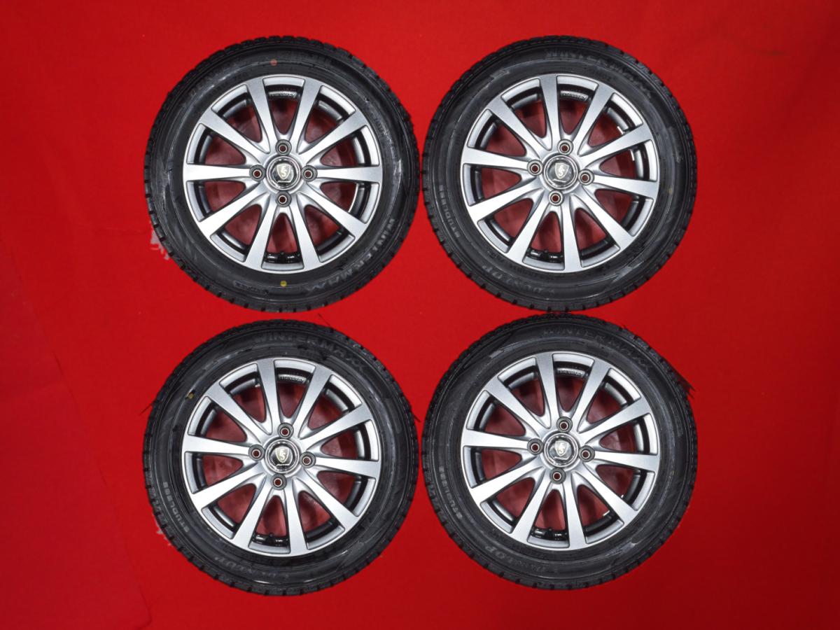 ダンロップ ウィンター MAXX 02(WM02) DUNLOP WINTER MAXX 02 165/60R14 75Q 10スポークタイプ 1P 4.5Jx14 +46 4/100 ガンメタ系 スクラムワゴン eKアクティブ アトレー ワゴン ジャスティ eKワゴン eKカスタム タウンボックス エブリイ ワゴン ソリオ