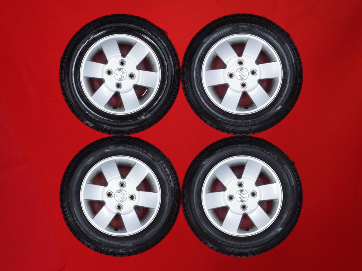 ダンロップ ウィンター MAXX 02(WM02) DUNLOP WINTER MAXX 02 155/70R13 75Q エブリイ 純正6スポーク 4.5Jx13 +50 4/100 シルバー(銀色)系 タウンボックス エブリイ エブリイ ワゴン ワゴンR ソリオ ケイ スクラムワゴン アトレー ワゴン ワゴンR プラス NV100 クリッパーリ