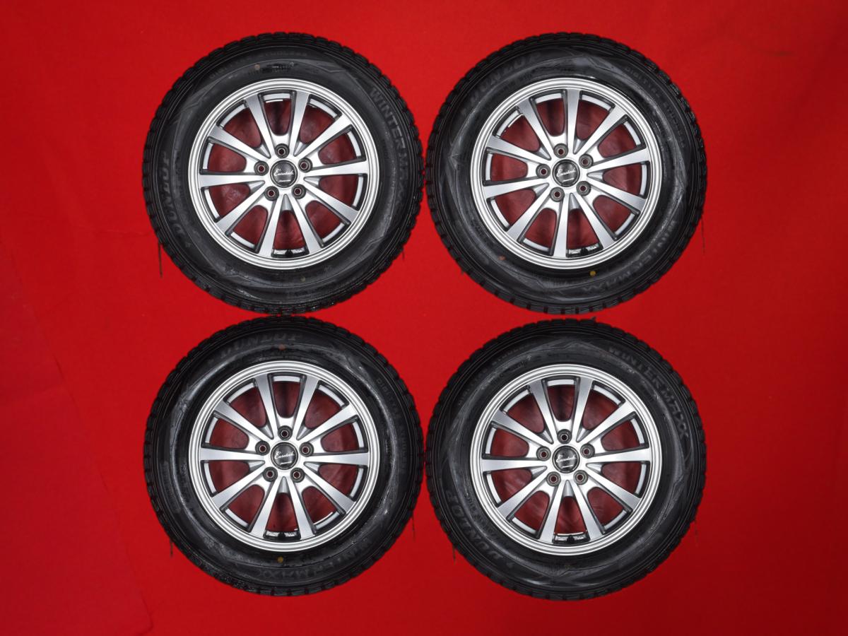 ダンロップ ウィンター MAXX 01(WM01) DUNLOP WINTER MAXX 01 195/65R15 91Q Eurotech(ユーロテック) G-HOMMAGE(ジーオマージュ) 6Jx15 +45 5/100 ガンメタ系 プリウス アリオン ウィッシュ オーパ カローラ ビスタ カルディナ インプレッサ スポーツ プレミオ ビスタ アル