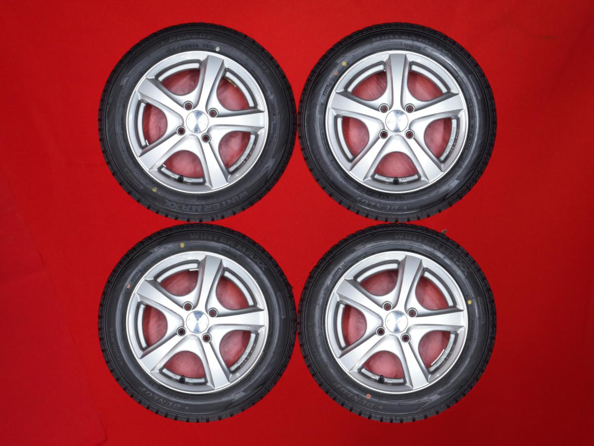 ダンロップ ウィンター MAXX 02(WM02) DUNLOP WINTER MAXX 02 155/65R14 75Q RIVAZZA(リバッツァ) コンペ 4.5Jx14 +42 4/100 ガンメタ系 ピクシス メガ エヌワン フレアワゴン カスタムスタイル ステラ エヌボックス プラス ワゴンR ムーヴ フレアワゴン R1 エヌバン モコ