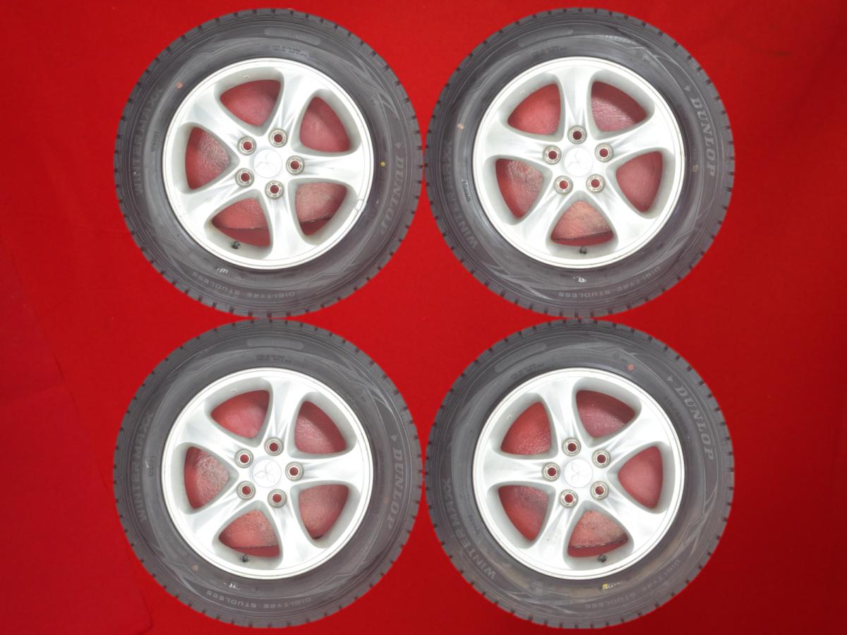 ダンロップ ウィンター MAXX 01(WM01) DUNLOP WINTER MAXX 01 215/60R16 95Q ミツビシ 純正5本スポーク 6.5Jx16 +46 5/114.3 シルバー(銀色)系 エアトレック グランディス