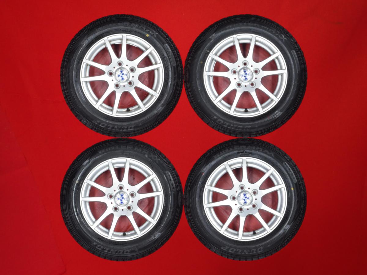 ダンロップ ウィンター MAXX 02(WM02) DUNLOP WINTER MAXX 02 195/65R15 91Q 5Wスポークタイプ 1P 6Jx15 +53 5/114.3 シルバー(銀色)系 プログレ センティア プレマシー S-MX マークII ステップワゴン スパーダ アイシス ラフェスタ ハイウェイスター リバティ アコード ア