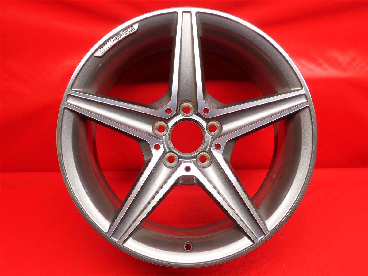 メルセデス-ベンツ C(W205)純正 AMG 18inch 8.5Jx18 +49 5/112 ガンメタポリッシュ(ガンメタ&ポリッシュ)