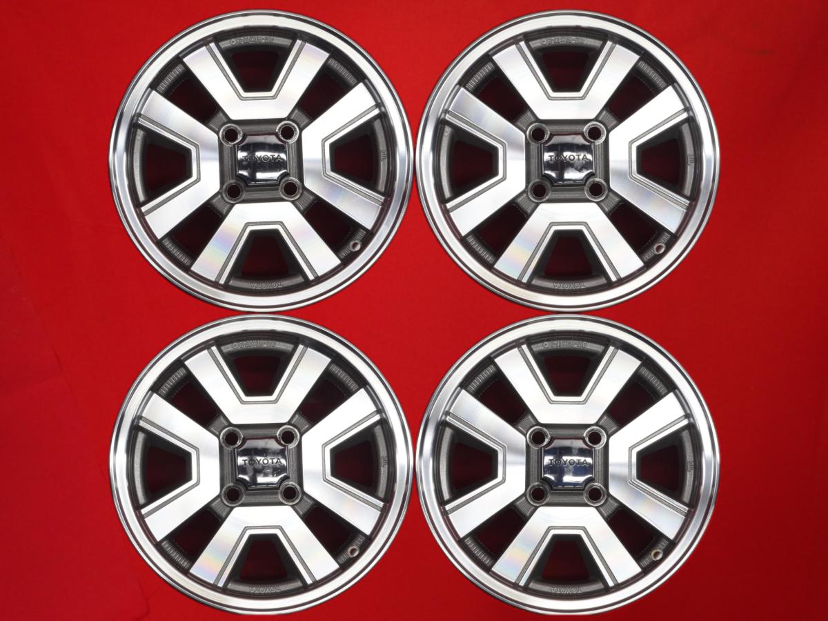 トヨタ 純正4スポーク 6Jx15 +20 4/114.3 ポリッシュ系 シルバーポリッシュ(シルバー&ポリッシュ) ソアラ マークII ワゴン カリーナFR