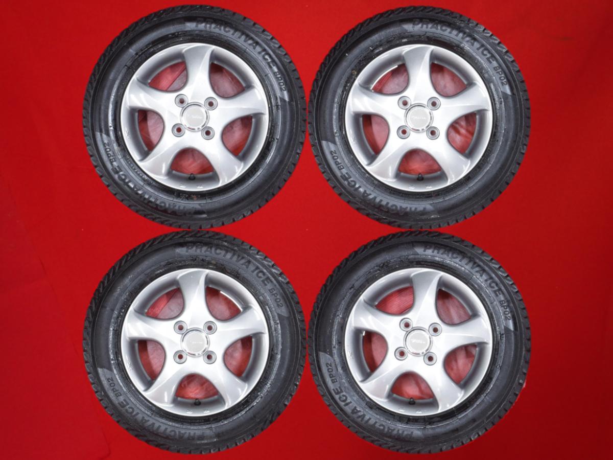 ヨコハマ PRACTIVA ICE BP02 YOKOHAMA PRACTIVA ICE BP02 145/80R13 75Q 5スポークタイプ 1P 4Jx13 +45 4/100 ガンメタ系 デイズ ルクラ エッセ エヌボックス プラス カスタム ミラ タント エグゼ ピクシス スペース ミラ カスタム エヌボックス カスタム アルト バン プレ