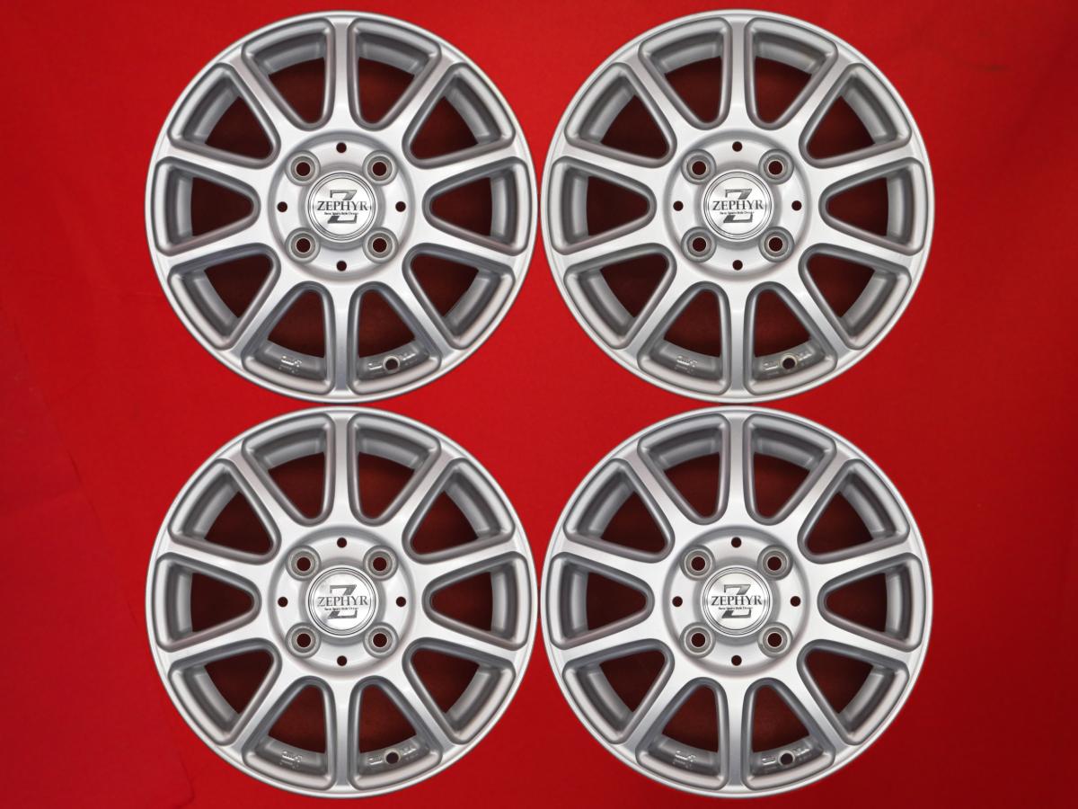 ZEPHYR 10本スポーク 4Jx13 +42 4/100 シルバー(銀色)系 モコ フレアワゴン ムーヴ ワゴンR トッポ オッティ MRワゴン Wit ミラ ミニカ パレット パレット SW eKクラッシィ ゼスト ピノ eKワゴン ヴィヴィオ スーパーチャージャー MRワゴン ミニカ トッポ ルークス ツイン
