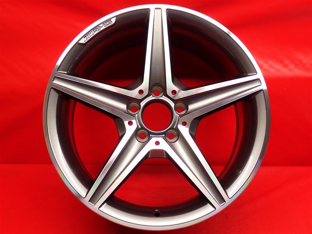メルセデス-ベンツ C(W205)純正 AMG 18inch 8.5Jx18 +49 5/112 ガンメタポリッシュ(ガンメタ&ポリッシュ)