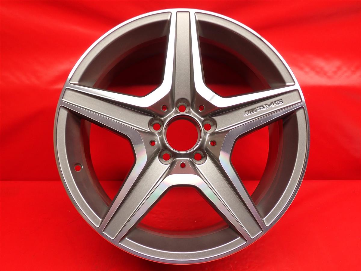 メルセデス-ベンツ C(W204)純正AMG 18inch 8Jx18 +45 5/112 ガンメタポリッシュ(ガンメタ&ポリッシュ)