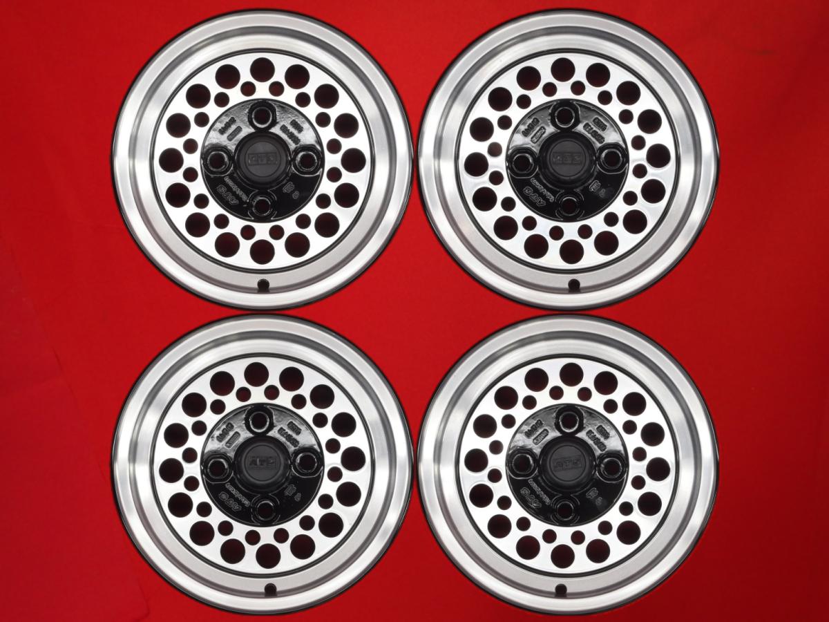 ATS タイプH 6Jx13 +13 4/114.3 ポリッシュ系 ブラック(黒色)系 ラングレー カリーナFR スターレット ..