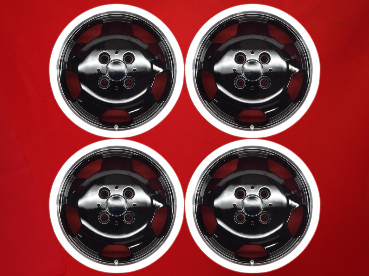 LISO タイプD 6Jx14 +38 4/100 ポリッシュ系 ブラック(黒色)系 トラック 155/65R13ベース バン