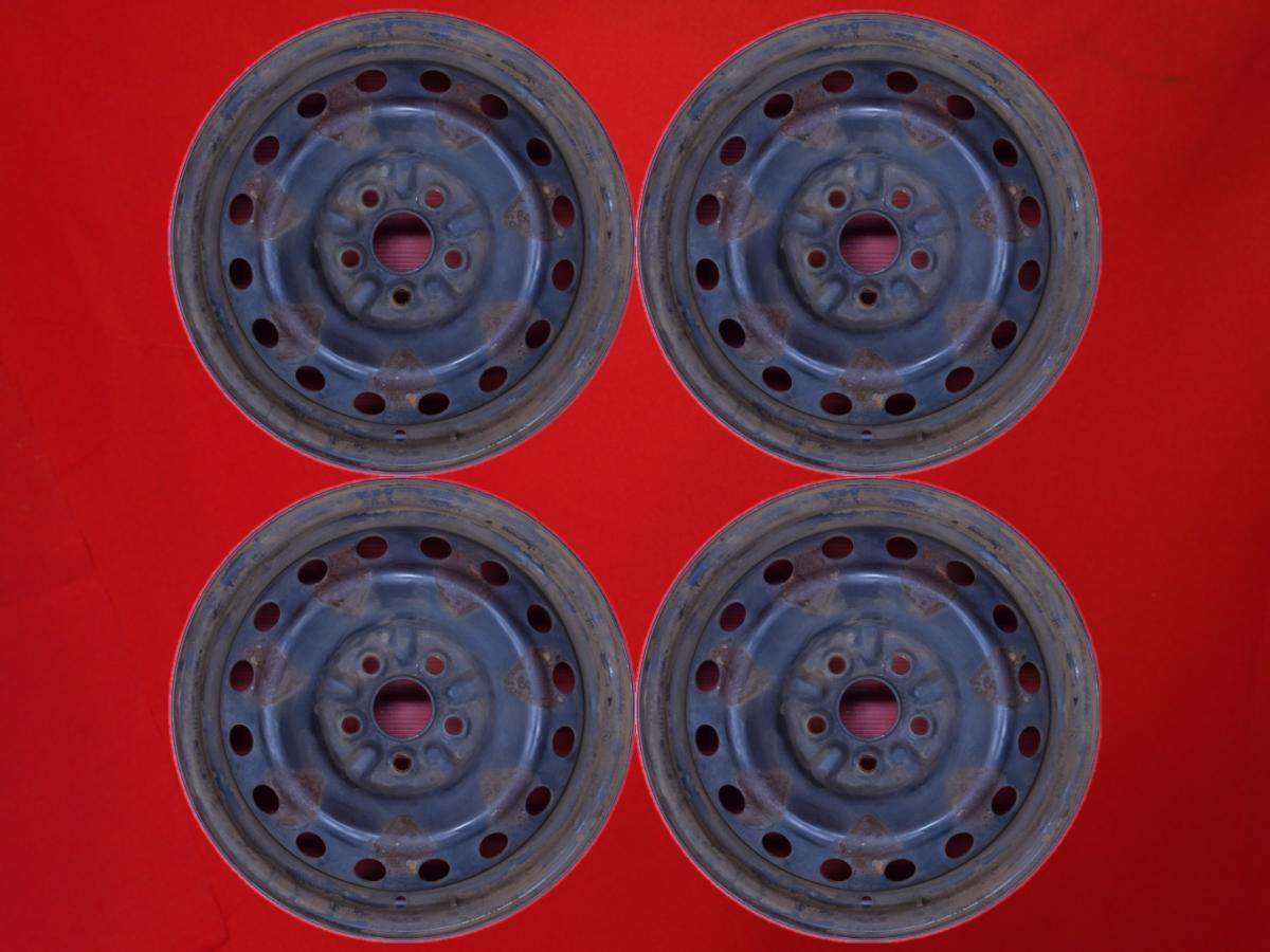 ウィッシュ 純正スチールホイール(キャップ無) 6Jx15 +45 5/100 ブラック(黒色)系 ウィッシュ