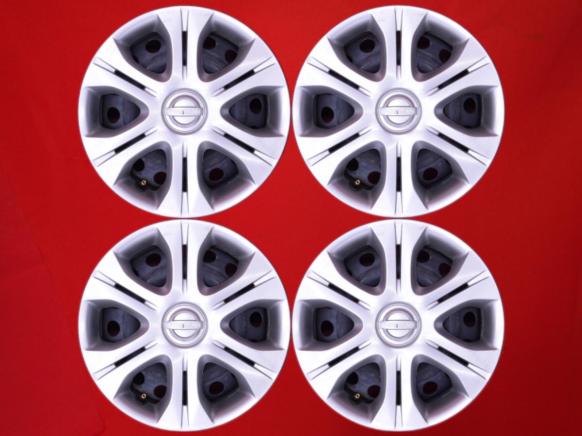 ノート (E12)純正スチールホイール(フルキャップ付) 5.5Jx14 +40 4/100 シルバー(銀色)系 ノート-eパワー ノート