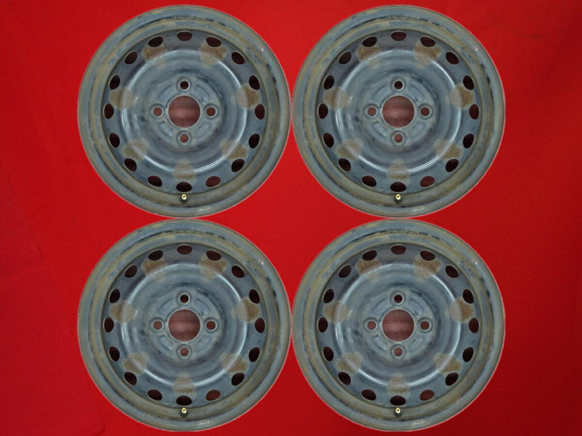 マーチ (K13)純正スチールホイール(キャップ無) 5.5Jx14 +45 4/100 ブラック(黒色)系 マーチ