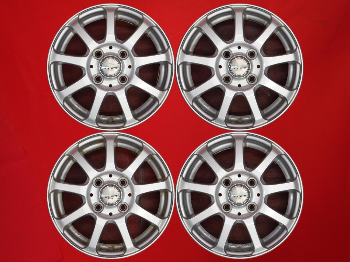 9スポークタイプ 1P 4Jx13 +43 4/100 シルバー(銀色)系 135/80R12ベース バン トラック 155/65R13ベース 145/70R12ベース