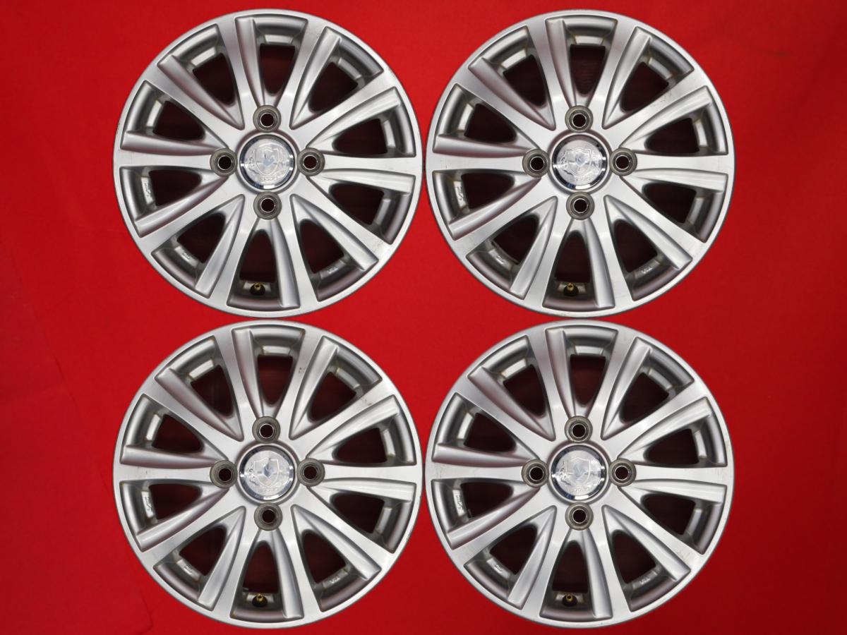 10エアロスポークタイプ 1P 4Jx13 +43 4/100 シルバー(銀色)系 トラック 135/80R12ベース 155/65R13ベース 145/70R12ベース バン