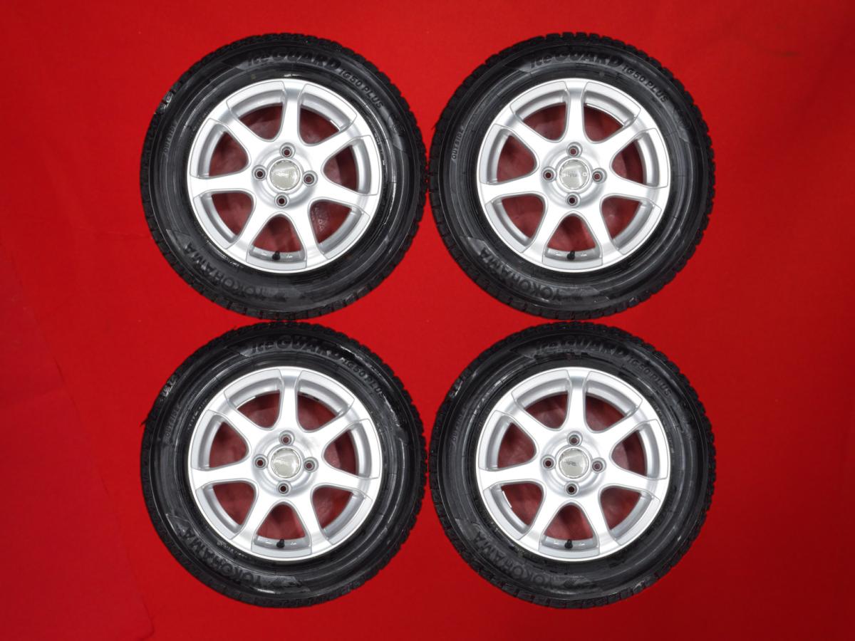 ヨコハマ アイスガード 5 プラス iG50 YOKOHAMA iceGUARD 5 PLUS iG50 175/70R14 84Q 7スポークタイプ 1P 5.5Jx14 +45 4/100 シルバー(銀色)系 ウイングロード カローラ カリーナ カローラ フィールダー ヴィッツ アクア シビック シャトル フィット ファミリア カローラ ア