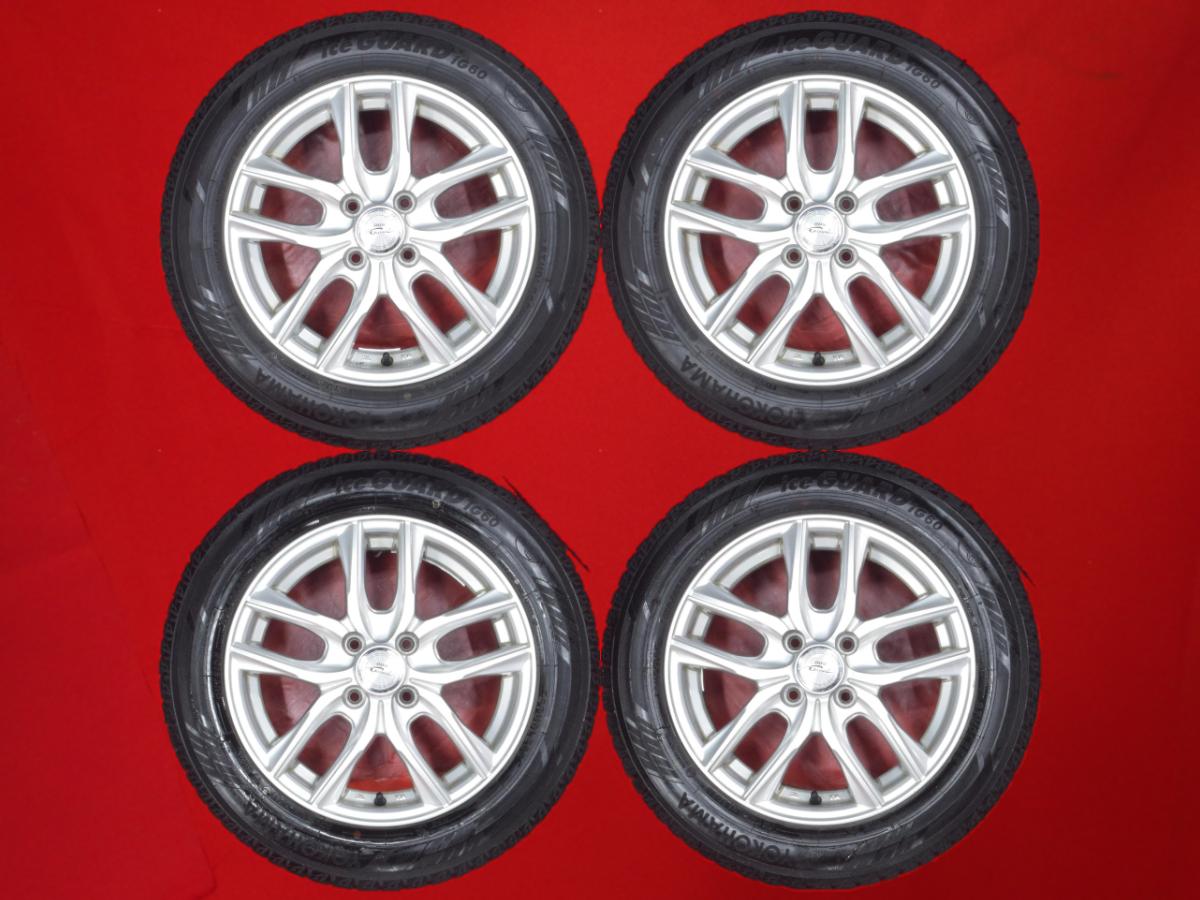 ヨコハマ アイスガード 6 iG60 YOKOHAMA iceGUARD 6 iG60 175/65R15 84Q 5Wスポークタイプ 1P 5.5Jx15 +42 4/100 シルバー(銀色)系 ヴィッツ カローラ フィールダー アクア iQ スイフト フィット ハイブリッド マイクラC+C カローラ インサイト グレイス フィット シャトル