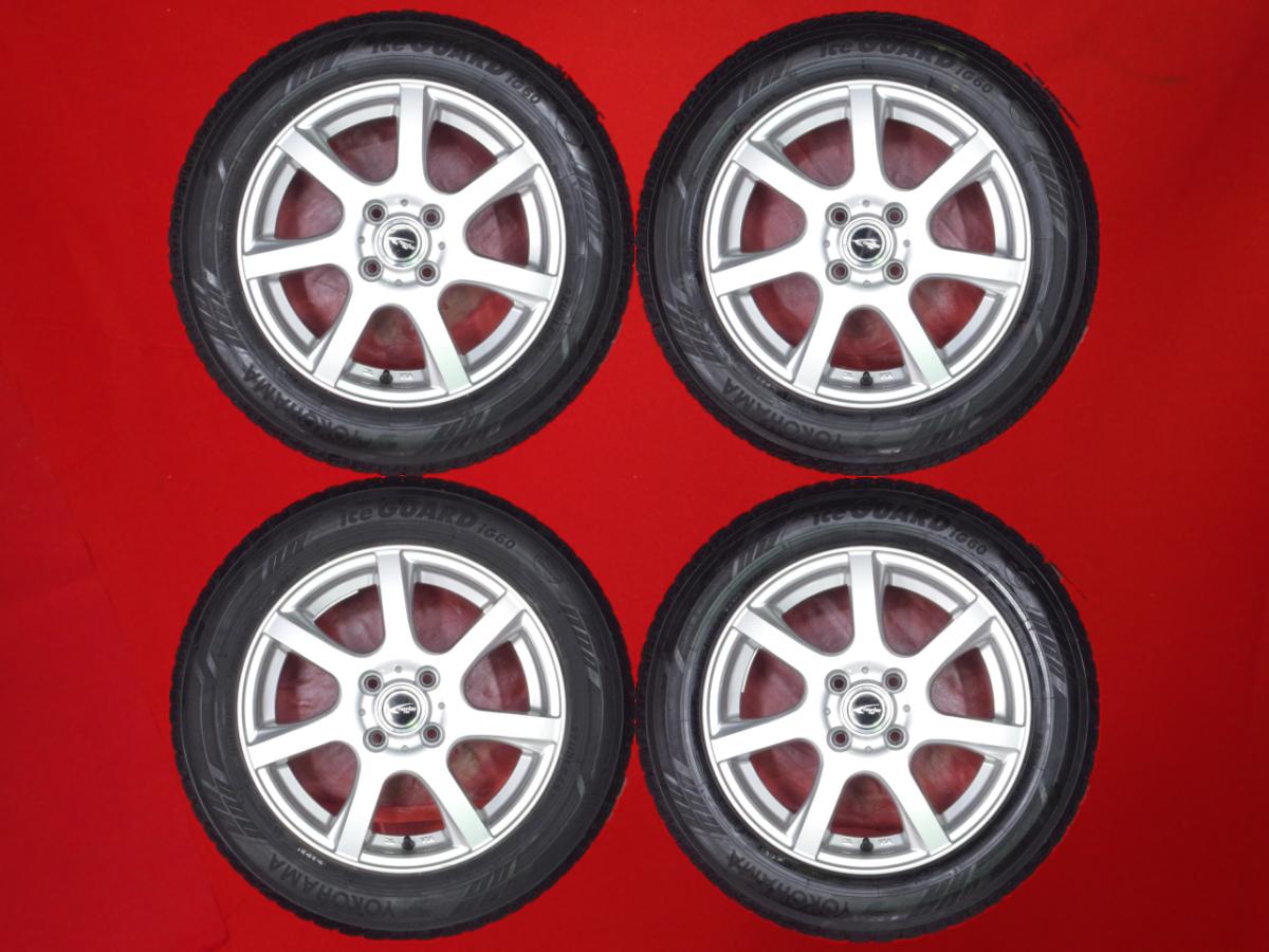 ヨコハマ アイスガード 6 iG60 YOKOHAMA iceGUARD 6 iG60 175/65R15 84Q 7スポークタイプ 1P 5.5Jx15 +42 4/100 シルバー(銀色)系 フィット シャトル イグニス フィット バレーノ グレイス インサイト マイクラC+C フィット ハイブリッド スイフト カローラ iQ ヴィッツ カ