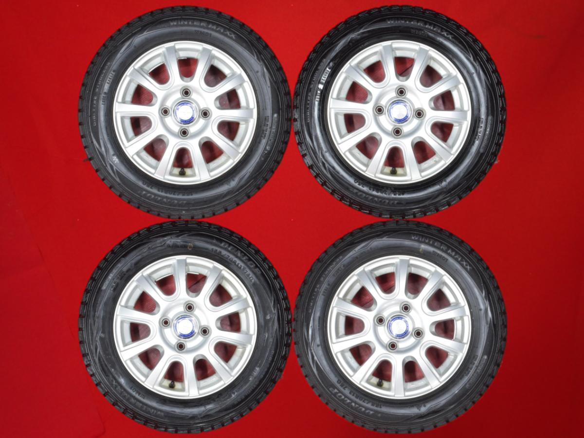 ダンロップ ウィンターマックス 01 WM01 DUNLOP WINTER MAXX 01 WM01 155/70R13 75Q 10スポークタイプ 1P 4Jx13 +42 4/100 シルバー(銀色)系 ドミンゴ トッポ BJ アトレー ワゴン スクラムワゴン ケイ ミラ イース エブリイ ワゴン バモス ホビオ ミニカ バン ミニカ ミニキ