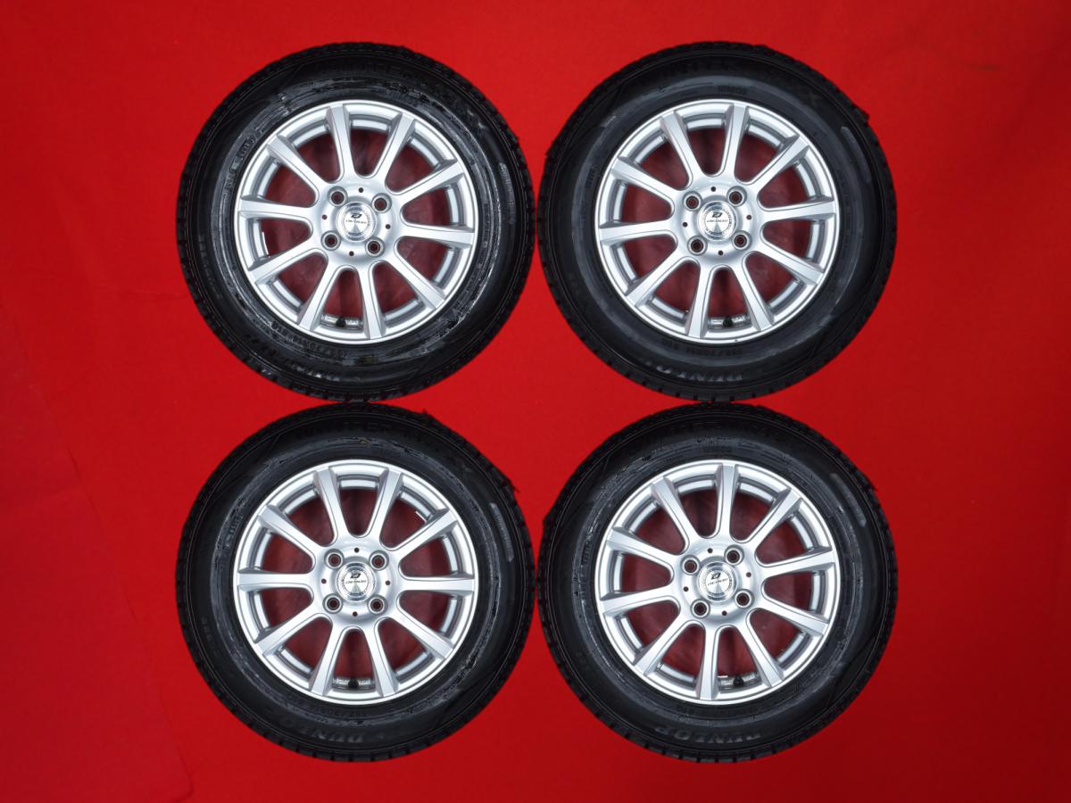 ダンロップ ウィンターマックス 02 WM02 DUNLOP WINTER MAXX 02 WM02 165/70R14 81Q 10スポークタイプ 1P 5.5Jx14 +38 4/100 シルバー(銀色)系 ヴィッツ
