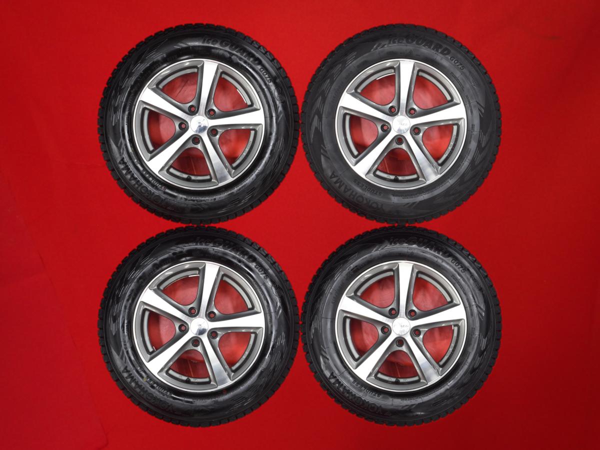 ヨコハマ アイスガード G075 YOKOHAMA iceGUARD G075 215/70R16 100Q 5スポークタイプ 1P 7Jx16 +38 5/114.3 ガンメタポリッシュ(ガンメタ&ポリッシュ) デリカ D:5 RVR ハリアー エクリプスクロス アウトランダー PHEV パジェロ イオ クルーガーハイブリッド RAV4 アウトラ