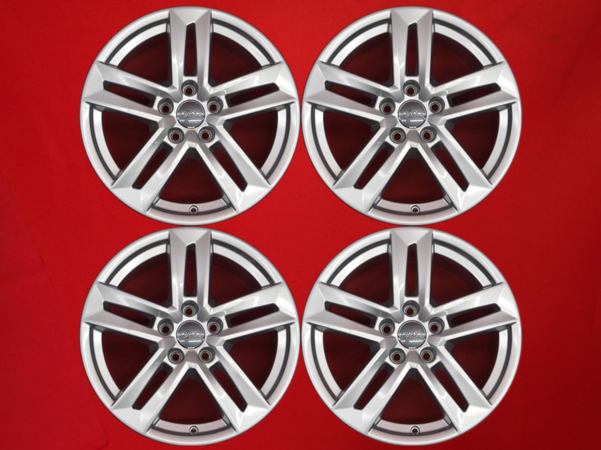アウディ A5/S5(8W)純正5エアロスポーク 7Jx17 +42 5/112 シルバー(銀色)系 ...