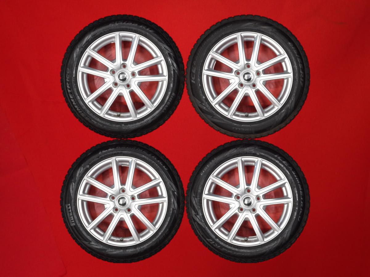 ピレリ アイス アシンメトリコ PIRELLI ICE ASIMMETRICO 215/55R17 94Q 5Wスポークタイプ 1P 7Jx17 +38 5/114.3 シルバー(銀色)系 ジューク ウィンダム クラウン アスリート エスティマ ティアナ ミライ クラウン ロイヤル HS250h キックス クラウン マジェスタ アルティス