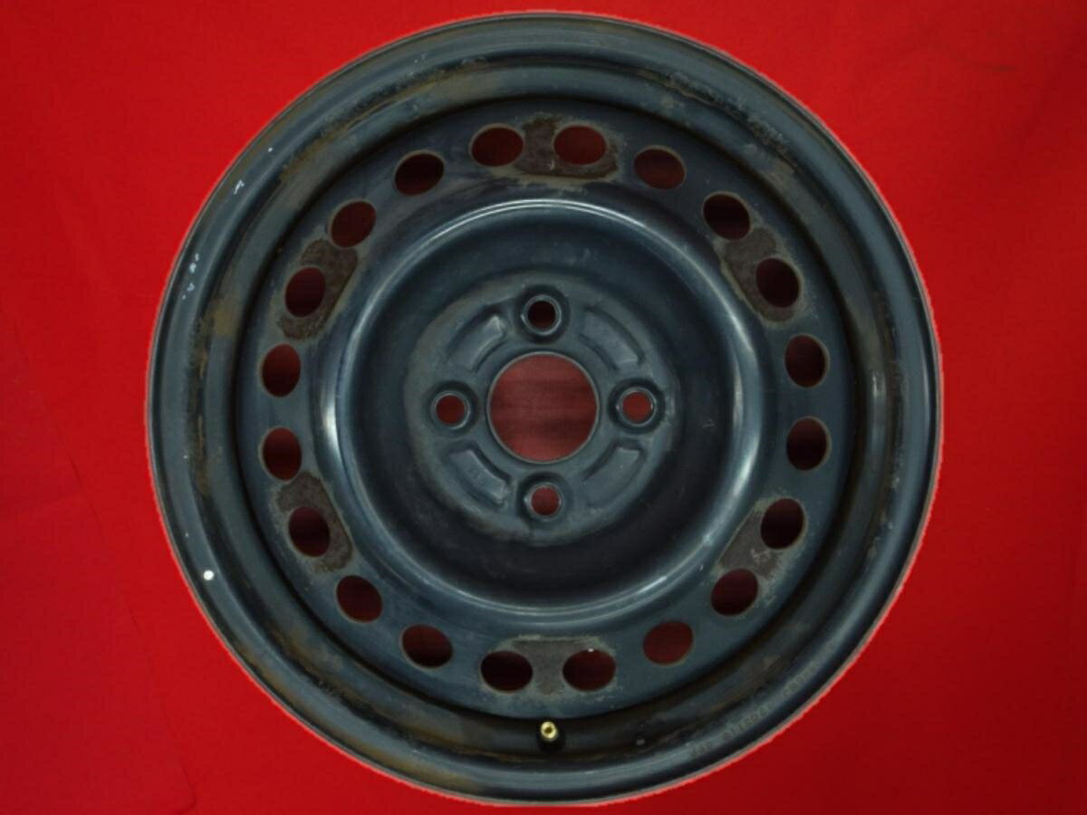 フィットシャトル 純正スチールホイール(キャップ無) 5.5Jx15 +50 4/100 ブラック(黒色)系