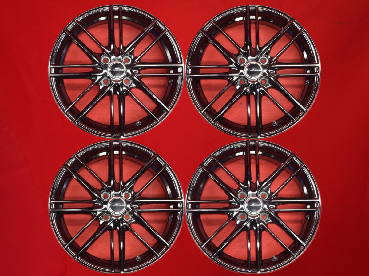 ECO FORME エコフォルム CRS111 (4H) 6.5Jx16 +53 4/100 ブラック(黒色)系 フリード ハイブリッド グレイス インサイト シャトル フィット ハイブリッド マーチ ヴィッツ