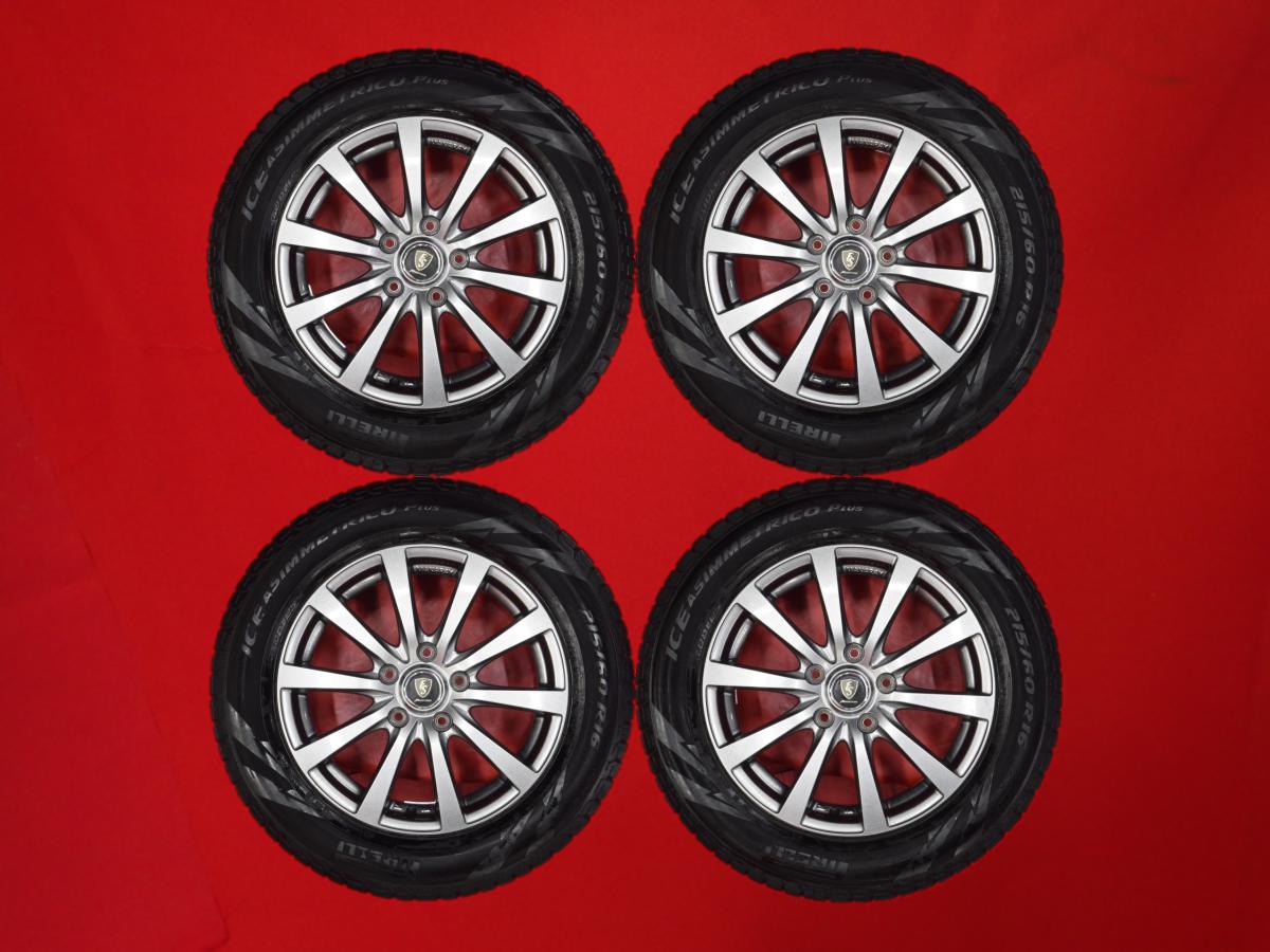ピレリ アイス アシンメトリコ プラス PIRELLI ICE 215/60R16 95Q 10スポークタイプ 1P 6.5Jx16 +53 5/114.3 ガンメタ系 ティアナ エスティマ ヴェゼル CX-3 カムリ オデッセイ