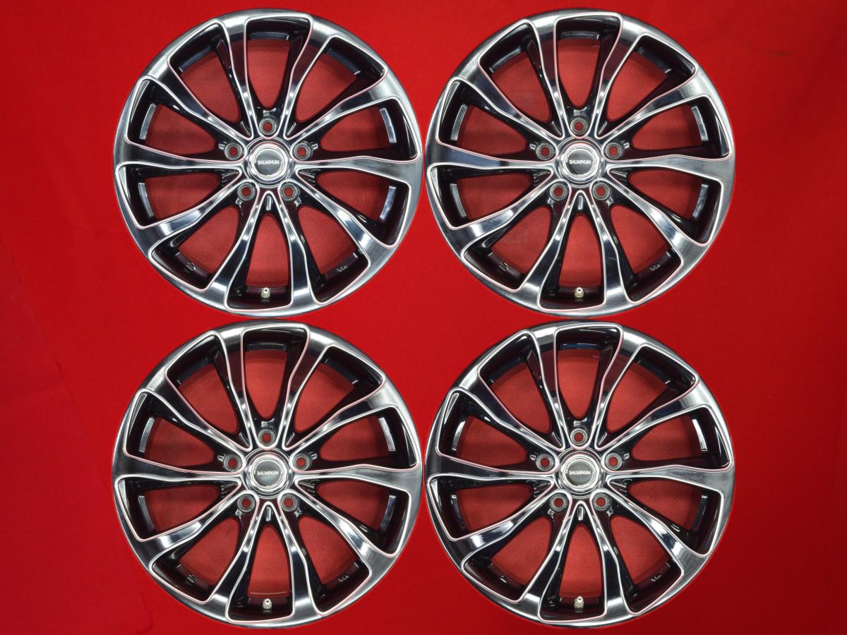 バルミナ BALMINUM T10 7Jx17 +45 5/114.3 ブラックポリッシュ(ブラック&ポリッシュ) キックス C-HR ZR-V マツダ3 CX-8 アクセラ ハイブリッド オデッセイ プリウス プリウスα GR ヤリス CX-30 ヴェゼル CX-3 WR-V CX-5 カムリ ヤリス クロス リーフ e+ セレナ
