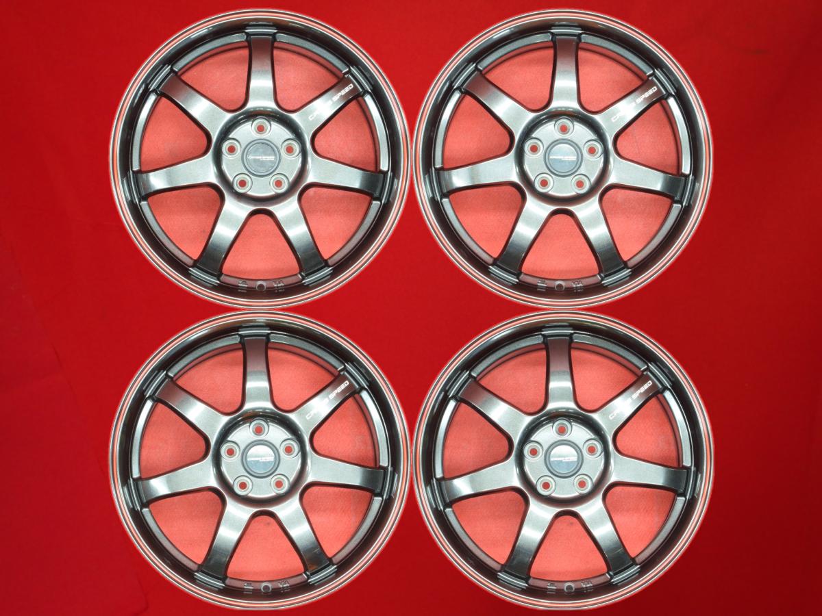 X-CROSS SPEED HYPEREDITION ハイパーエディション CR7 7Jx17 +48 5/100 レッド(赤色)系 ガンメタ系 86 XV GR 86 エクシーガ BRZ カローラ ツーリング インプレッサ スポーツ インプレッサ スポーツハイブリッド カローラ