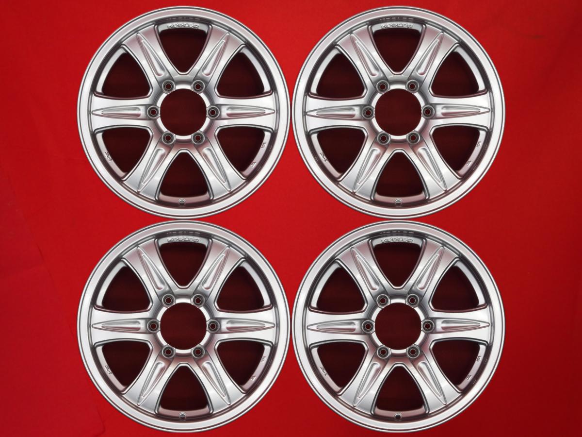 KEELER G-GRAND6スポーク 7.5Jx17 +30 6/139.7 シルバー(銀色)系 パジェロ ハイラックス ランドクルーザー プラド