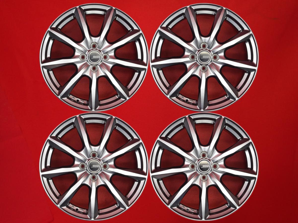 GRANDIR グランディール 9スポーク 6.5Jx17 +45 4/100 ガンメタ系 ノート-eパワー フィット ノート ロッキー シャトル カローラ フィット ハイブリッド スイフト iQ アクア レックス デミオ マーチ カローラ フィールダー ヴィッツ ライズ マツダ2 ヤリス