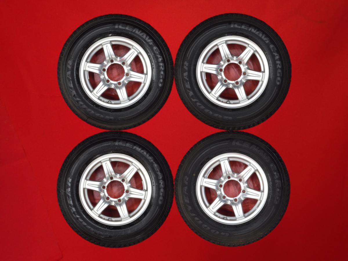グッドイヤー アイスナビ カーゴ GOODYEAR ICENAVI CARGO 195/80R15 107/105L 6スポークタイプ 1P 6Jx15 +35 6/139.7 シルバー(銀色)系 ハイエースワゴン ハイエースコミューター ハイエースバン レジアスエース バン