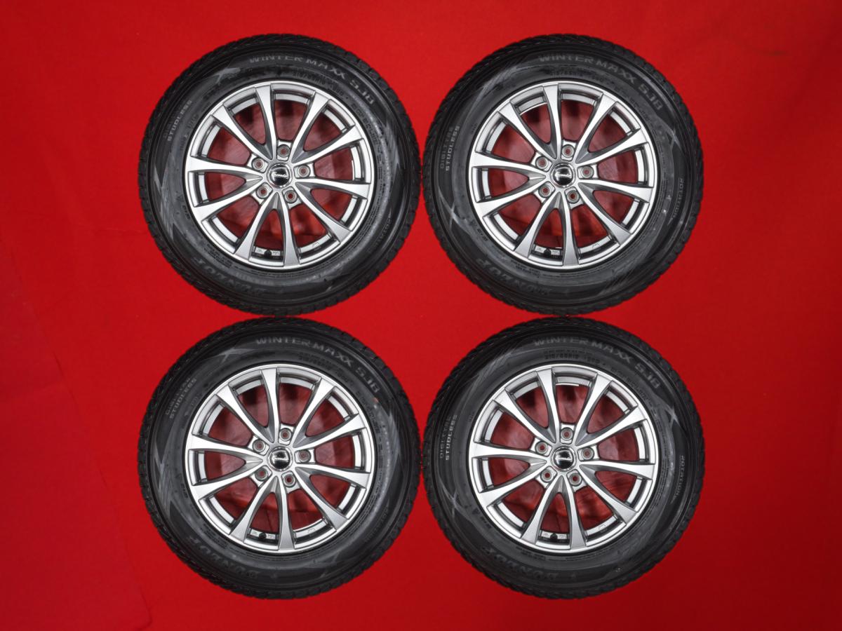 ダンロップ ウィンターマックス SJ8 DUNLOP WINTER MAXX SJ8 215/65R16 98Q 5Wスポークタイプ 1P 6.5Jx16 +38 5/114.3 ガンメタ系 デュアリス プレサージュ エルグランド カローラ クロス MPV アルファード エクストレイル ヴェルファイア