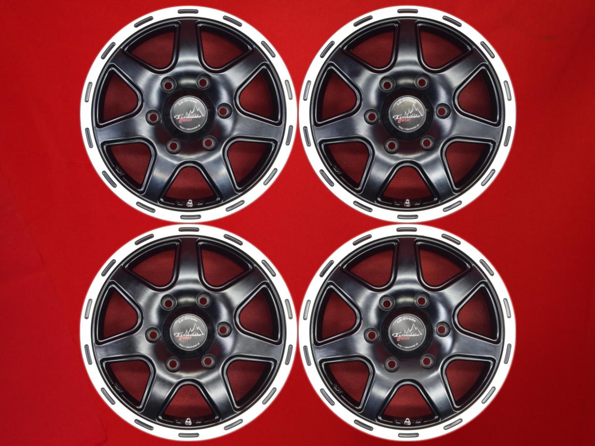 La-Strada ラ-ストラーダ TIRADO CROSS(テイラード-クロス) 6Jx15 +33 6/139.7 ポリッシュ系 ブラック(黒色)系 レジアスエース バン ハイエースコミューター ハイエースワゴン