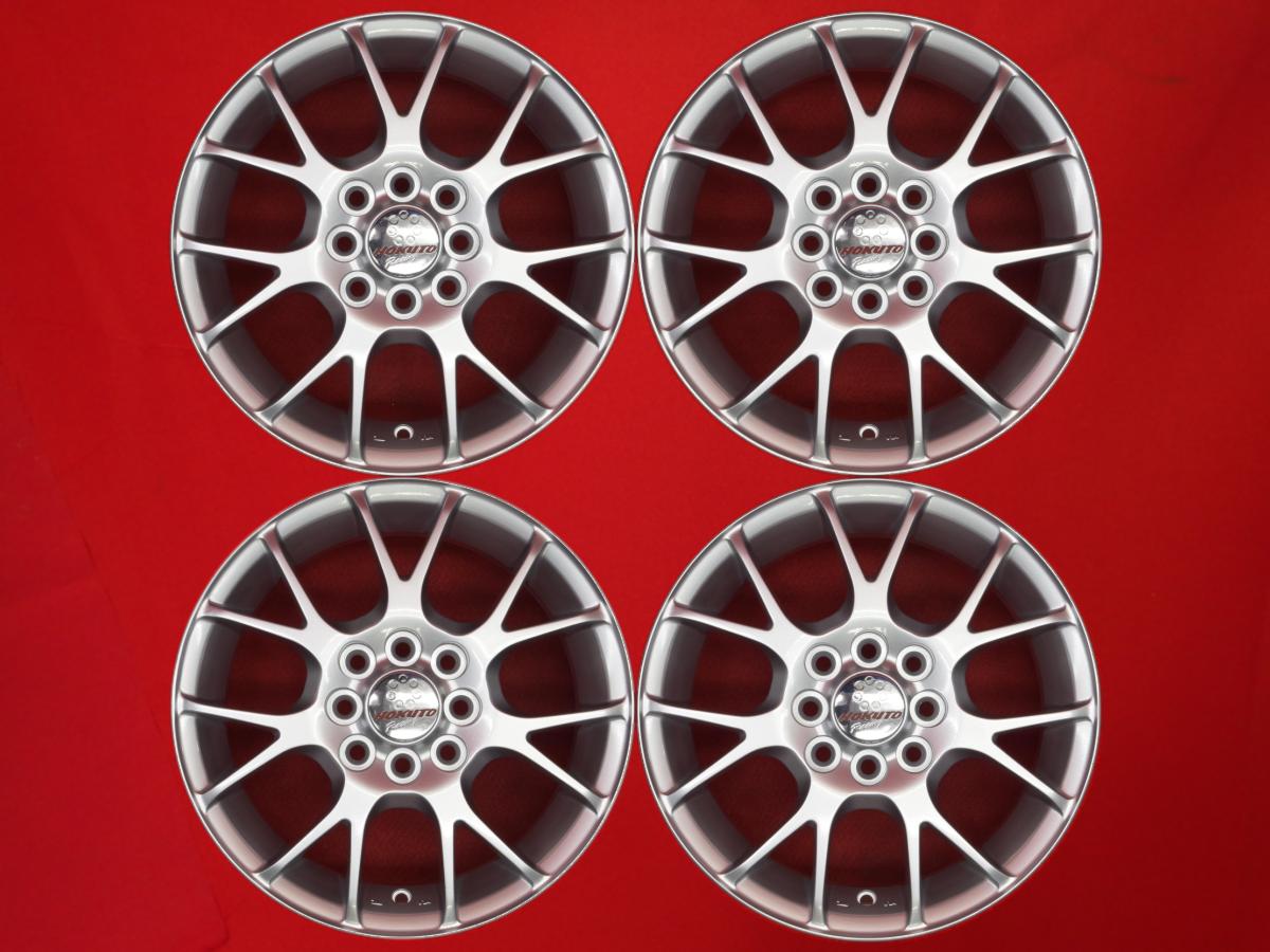 ホクト レーシング ヒリュウ 5Jx14 +47 4/100 110 シルバー(銀色)系 ムーヴ コンテ カスタム アトレー ミラ トコット ヴィヴィオ スーパーチャージャー eKワゴン 155/65R13ベース サンバー ディアス デイズルークス ヴィヴィオ ビストロ ハスラー エヌワゴン アルトワークス