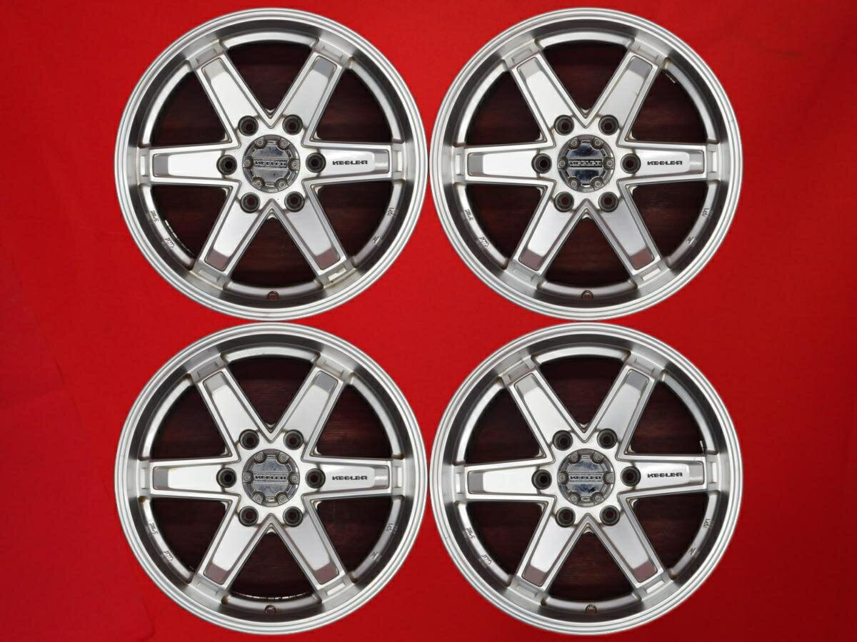 KEELER TACTICS(タクティクス) 6スポーク 8Jx17 +25 6/139.7 シルバー(銀色)系 ランドクルーザー プラド ハイラックス