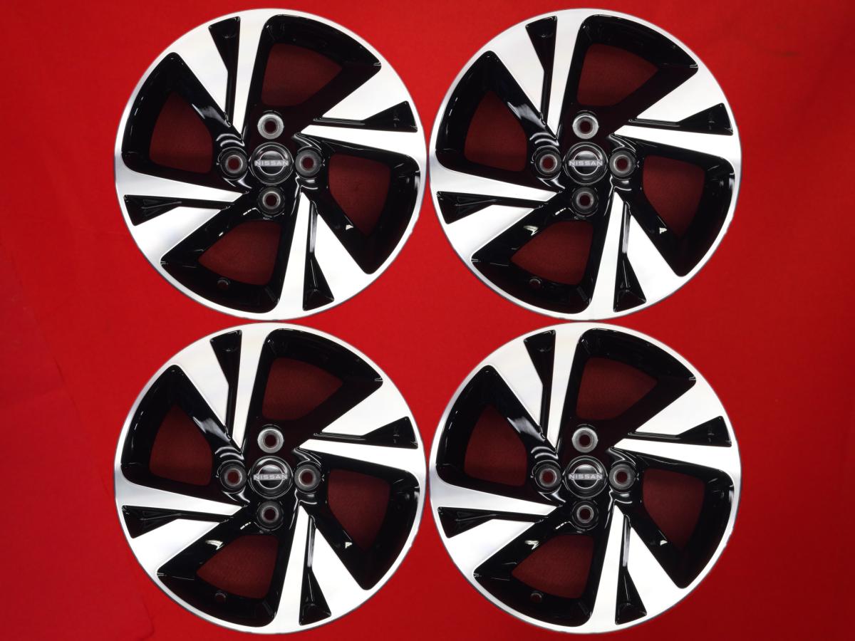 ルークス SM21 ハイウェイスター 純正 4.5Jx15 +46 4/100 ブラックポリッシュ(ブラック&ポリッシュ) オッティ モコ デイズ ルークス デイズルークス ピノ NV100 クリッパー サクラ