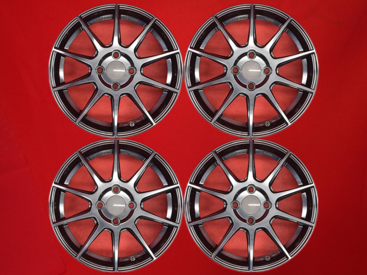 POTENZA ポテンザ SW010 6Jx15 +38 4/100 ガンメタ系 アクア マーチ カローラ フィールダー MR-S カローラ スイフト ユーノス ロードスター ノート-eパワー ヤリス ロードスター マツダ2 デミオ