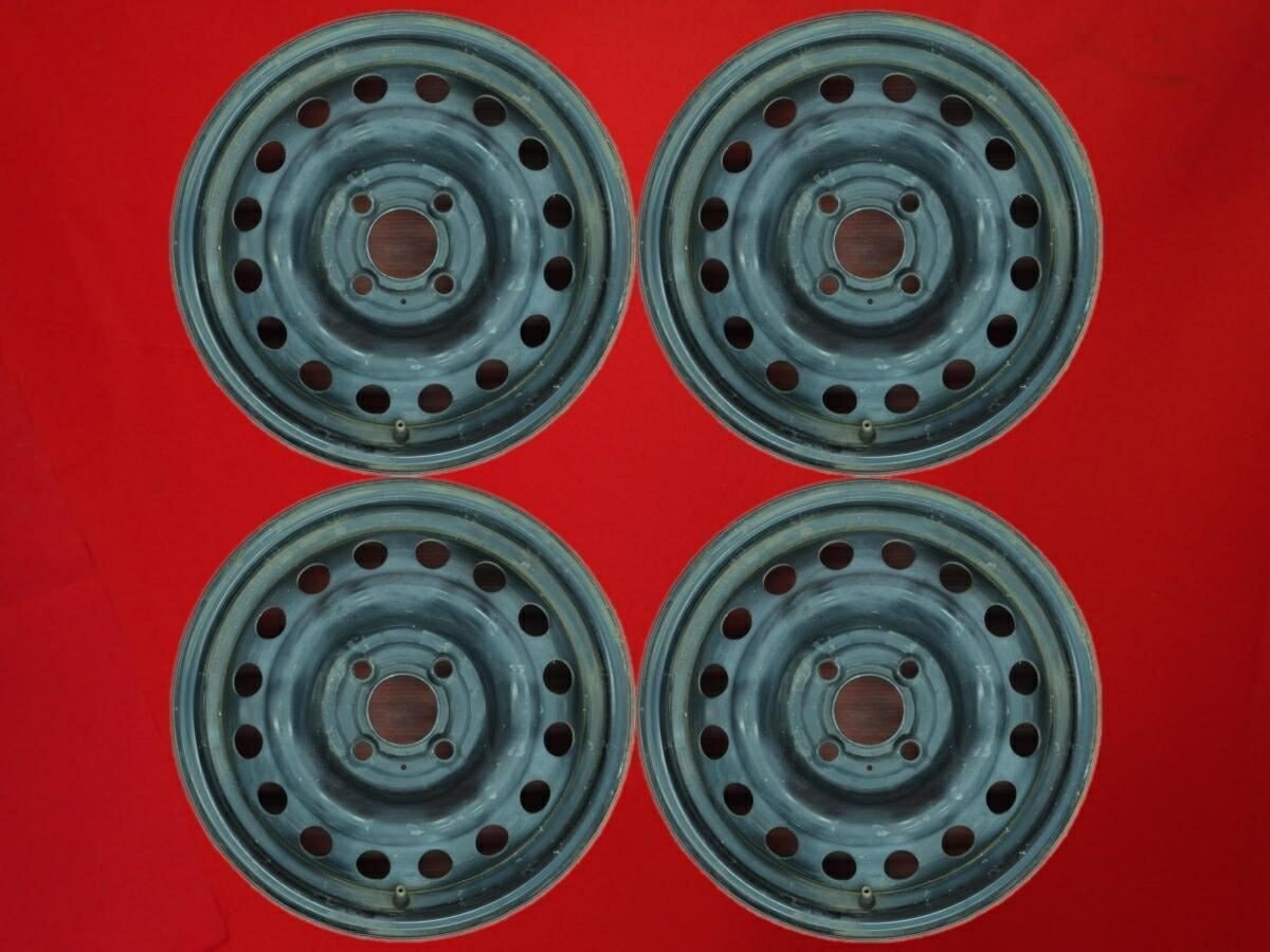 ノート (E12)純正スチールホイール(キャップ無) 5.5Jx14 +40 4/100 ブラック(黒色)系 ノート ノート-eパワー