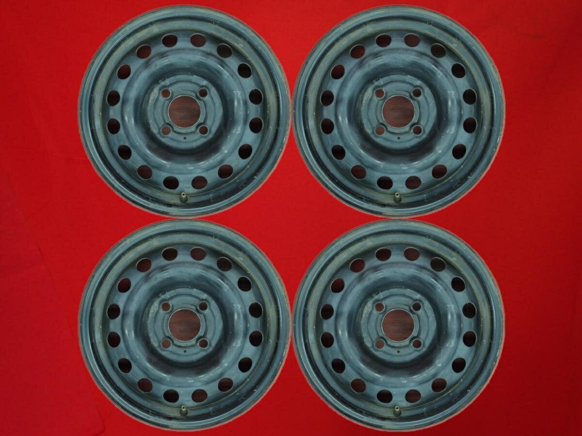 ノート (E12)純正スチールホイール(キャップ無) 5.5Jx14 +40 4/100 ブラック(黒色)系 ノート ノート-eパワー