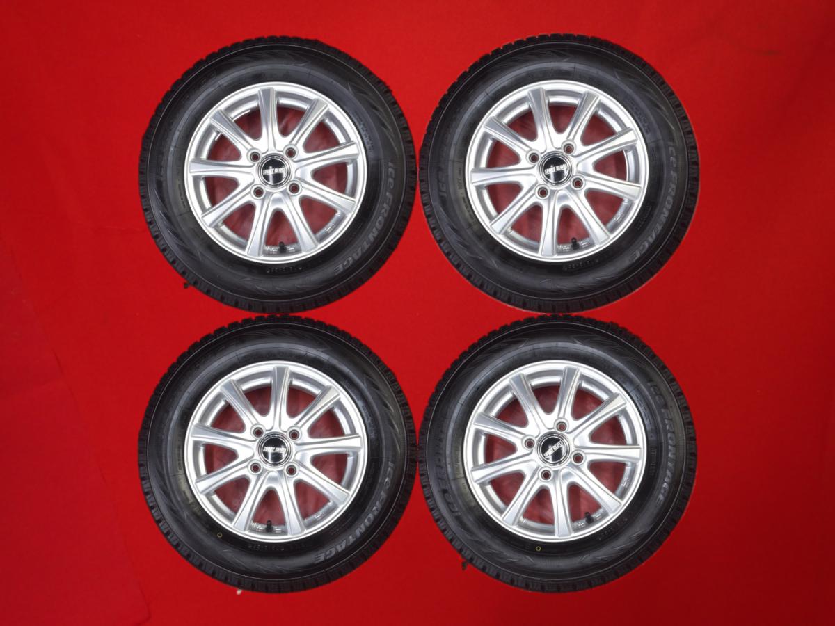 トーヨー アイス フロンテージ TOYO ICE FRONTAGE 145/80R13 75Q 9スポークタイプ 1P 4Jx13 +43 4/100 シルバー(銀色)系 ムーヴ ラテ ワゴンR スティングレー スペーシア AZ-ワゴン アルト トッポ BJ エヌボックス アルト ECO プレオ バン キャロル アルト ラパン ステラ