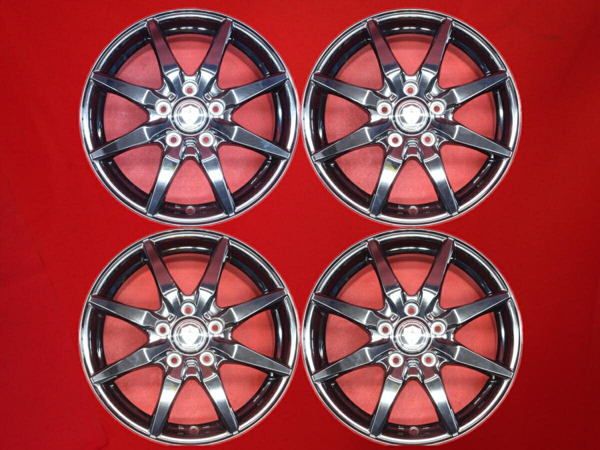 ESTROSA 8スポーク 6.5Jx16 +48 5/114.3 ブラック(黒色)系 CR-Z ステップワゴン スパーダ アクセラ ハイブリッド アクセラ CX-30 ヴォクシー エスクァイア セレナ ヤリス クロス スイフトスポーツ ノア CX-3 ヴェゼル C-HR アクセラ スポーツ