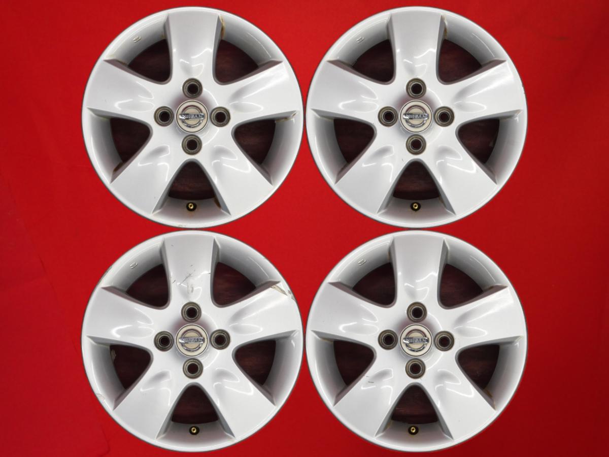 マーチ (K12)純正5スポーク 5Jx14 +45 4/100 シルバー(銀色)系 マーチ