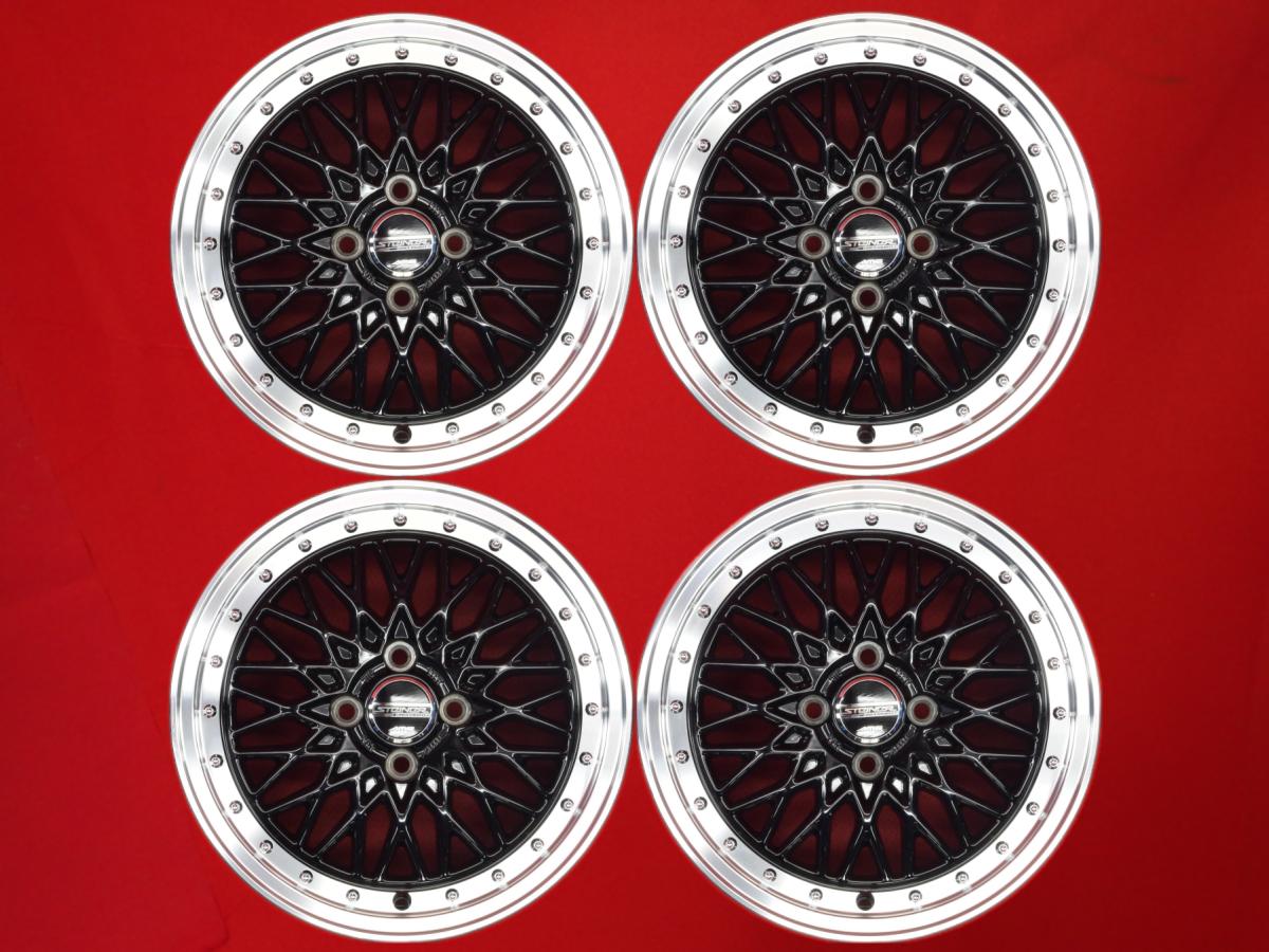 STEINER(シュタイナー) FTX 5.5Jx15 +39 4/100 ポリッシュ系 ブラック(黒色)系 ノート ヤリス マツダ2 アクア デミオ マーチ ヴィッツ カローラ フィールダー iQ カローラ スイフト